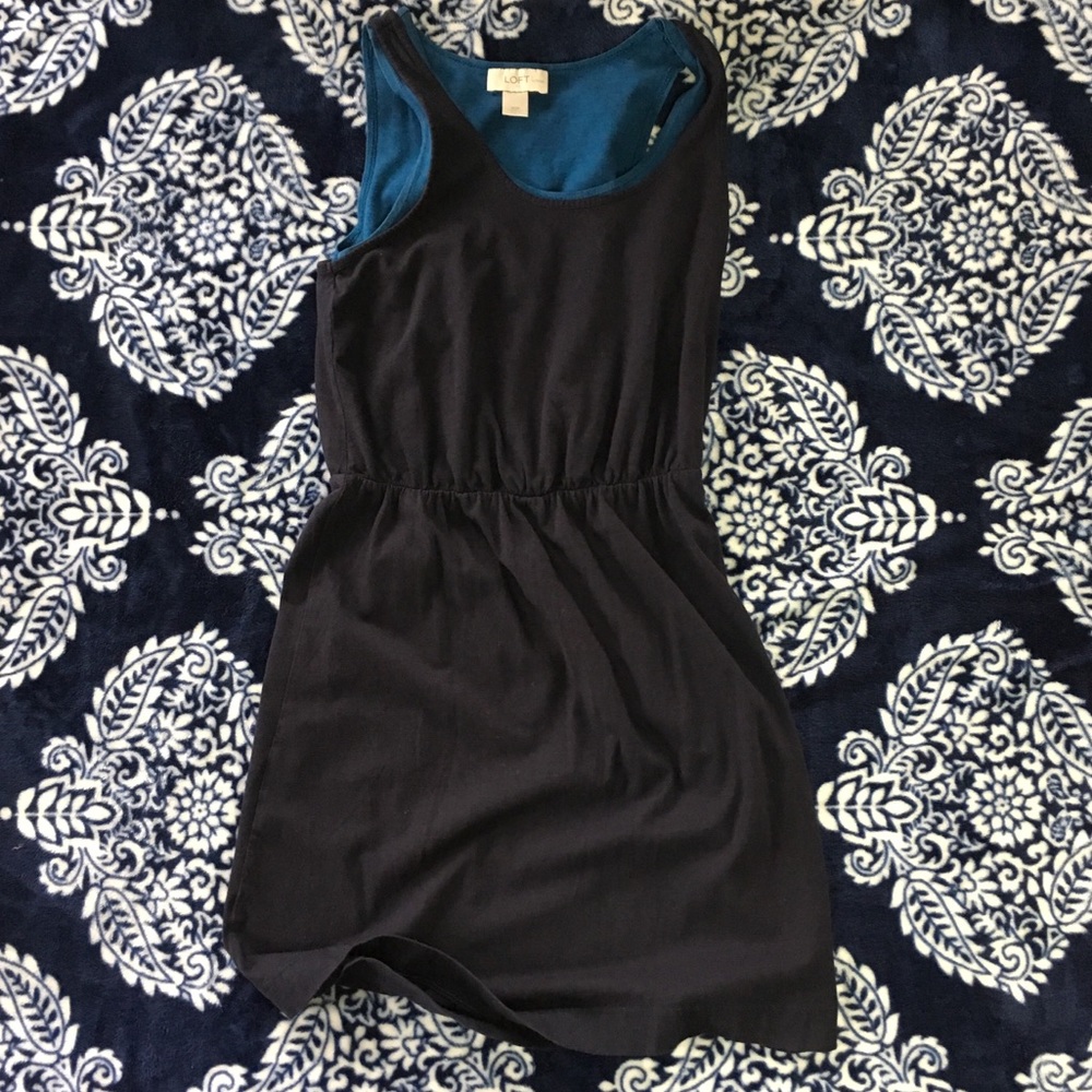 Ann Taylor LOFT navy summer dress